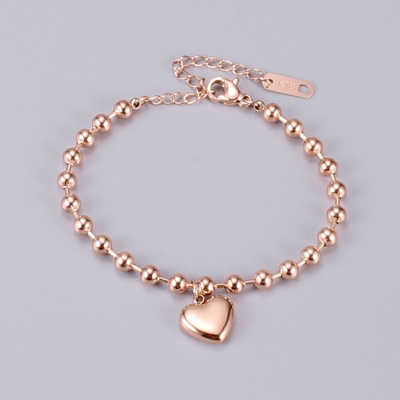 Nihaojewelry Korean Style Rose Gold Heart Shape Bracelet Wholesale Jewelry