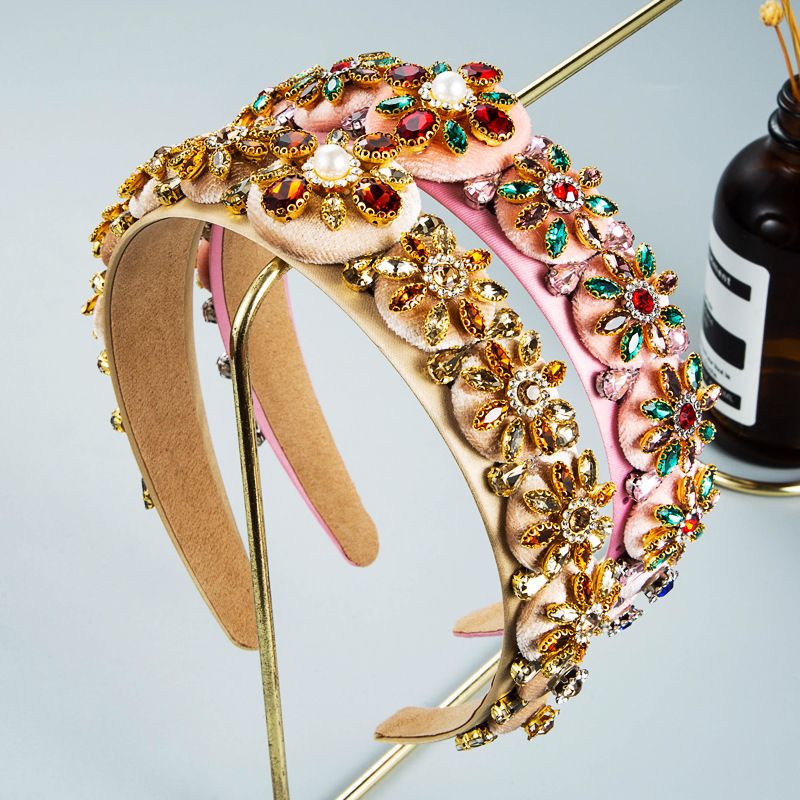 Wholesale Jewelry Candy Color Three-dimensional Rhinestone Headband Nihaojewelry