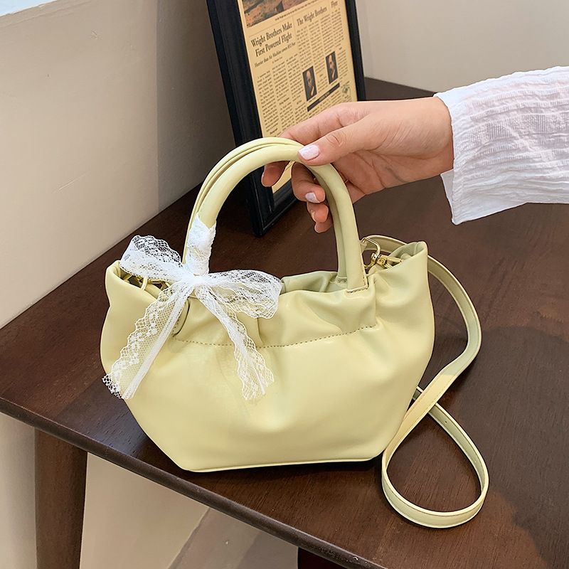 Nihaojewelry Lace Silk Scarf Decor Pleated Messenge Handbag Wholesale