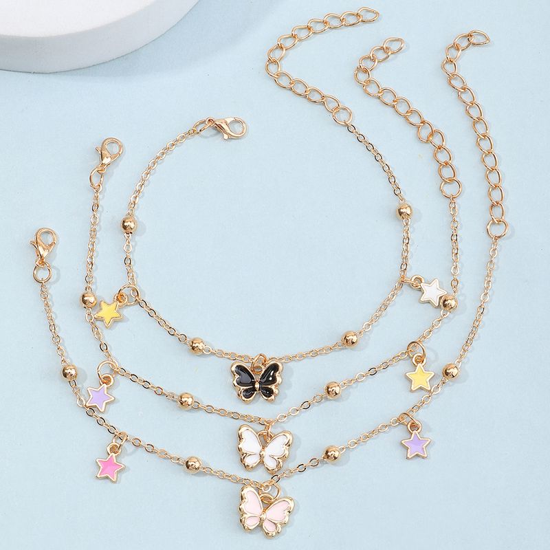 Wholesale Jewelry Dripping Oil Butterfly Children's Necklace Nihaojewelry