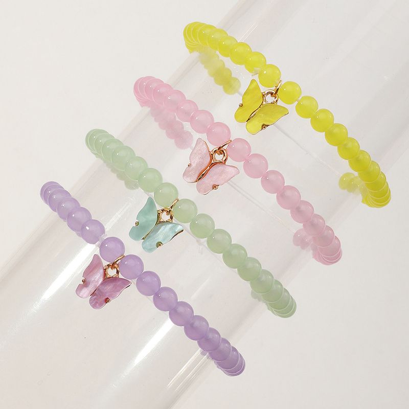 Wholesale Jewelry Children's Butterfly Pendants Plastic Bracelets Set Nihaojewelry