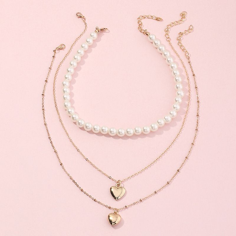 Wholesale Jewelry Retro Multilayer Children's Pearl Necklace Nihaojewelry