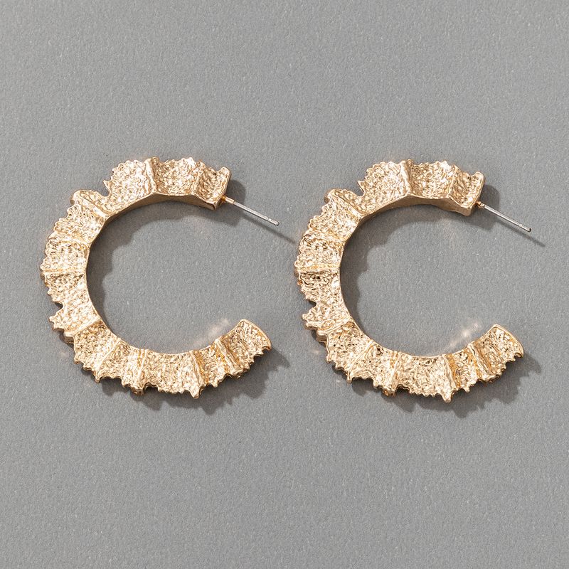 Nihaojewelry Wholesale Jewelry Boho Bumpy C-shaped Alloy Earrings