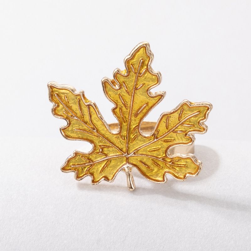Wholesale Jewelry Simple Leaf Geometric Ring Nihaojewelry