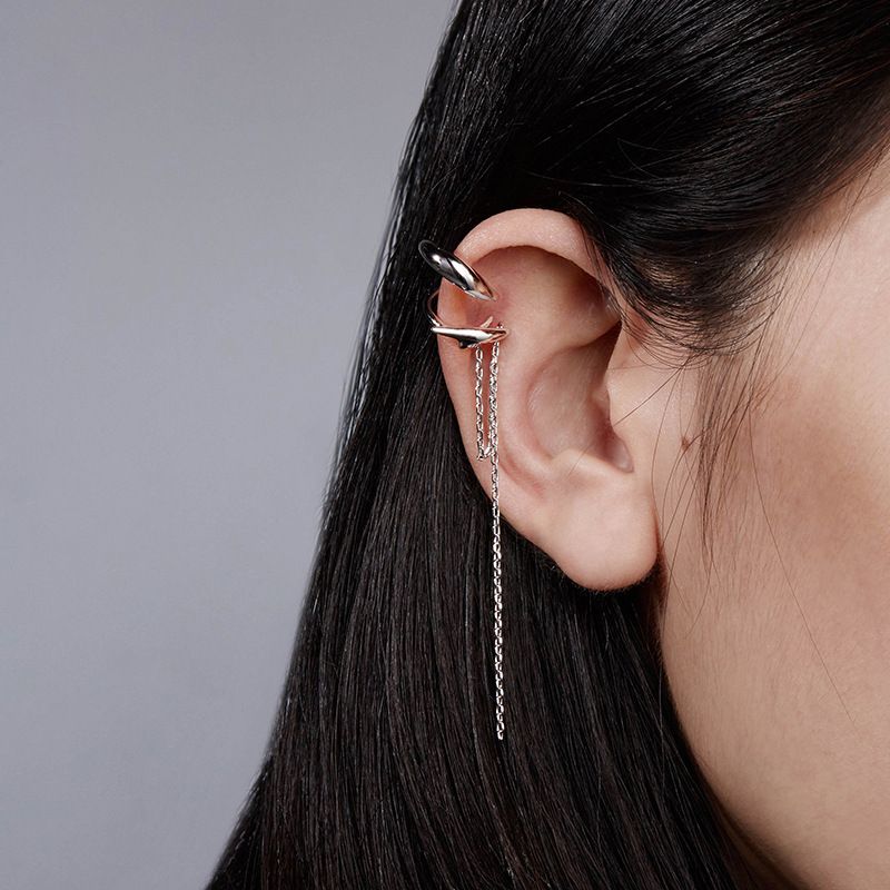 Nihaojewelry Wholesale Jewelry Simple Long Chain Tassel Ear Clip