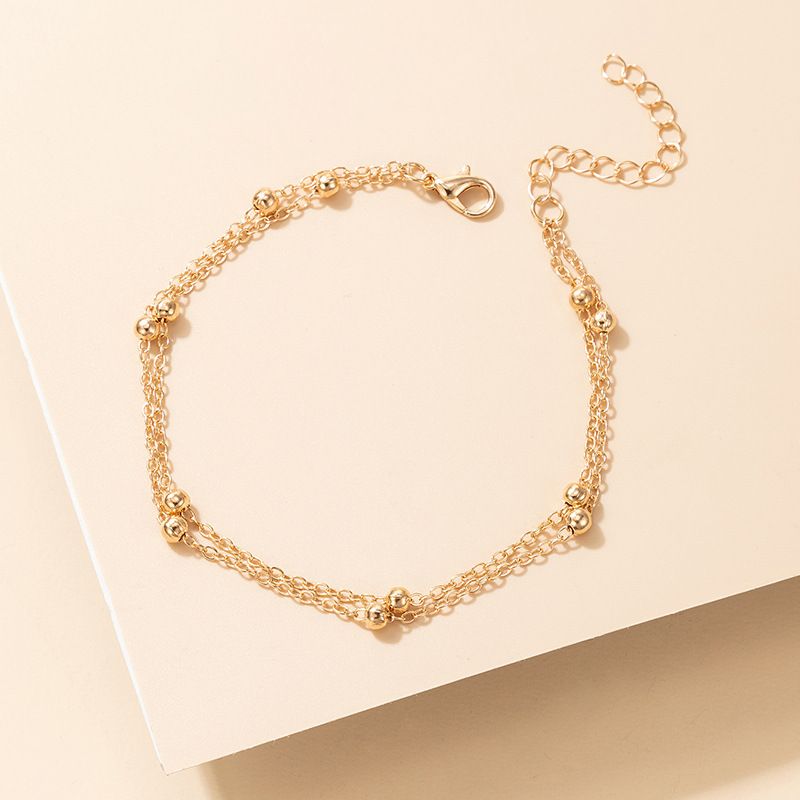 Simple Style Geometric Alloy Unisex Anklet