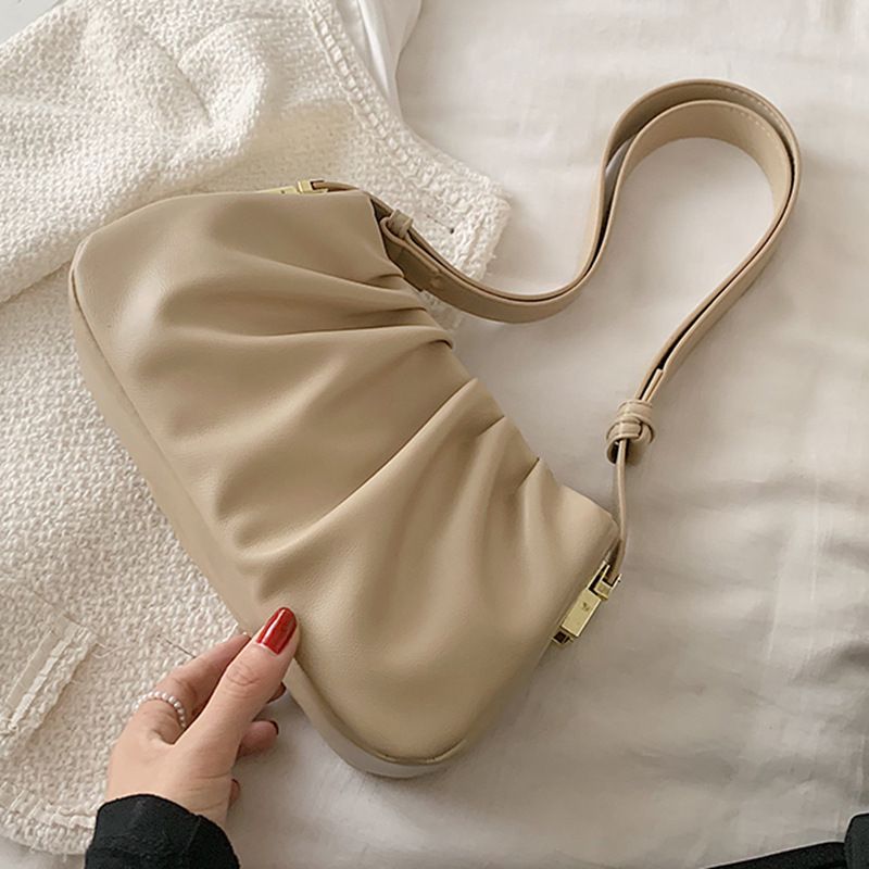 New Trendy Solid Color Underarm Fold Bag Wholesale Nihaojewelry