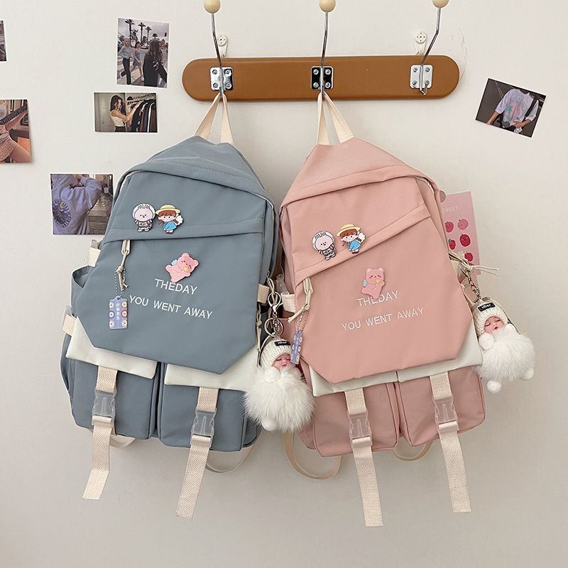 Korean Clashing Color Flip Backpack Wholesale Nihaojewelry
