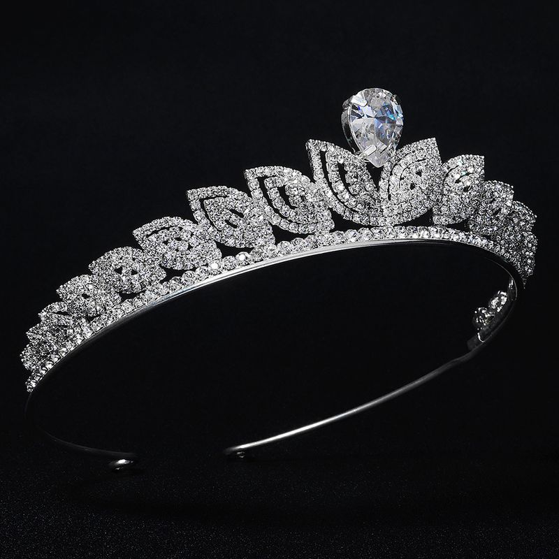 Mode Luxus Zirkon Strass Krone Braut Hochzeit Großhandel Nihaojewelry