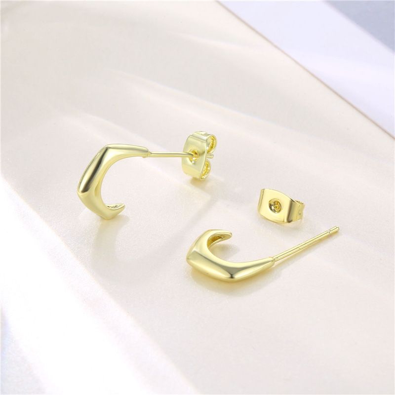 Wholesale Jewelry Irregular C-shaped Stud Earrings Nihaojewelry