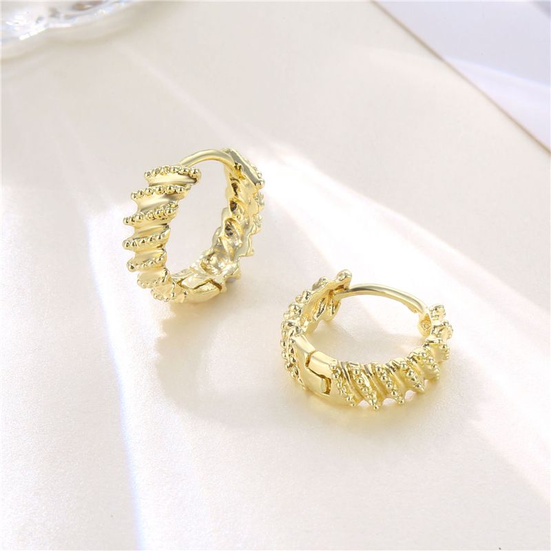 Wholesale Jewelry Twist Pattern C-shaped Earrings Nihaojewelry