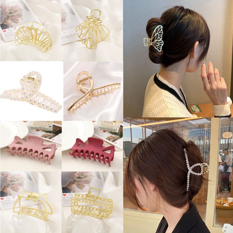 Clip En Métal Géométrique De Couleur Unie De Mode Créative Coréenne En Gros Nihaojewelry