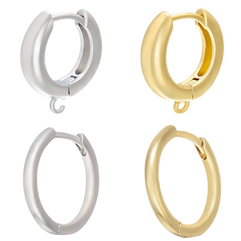 Solid Color Glossy Copper Ear Buckle Wholesale Nihaojewelry