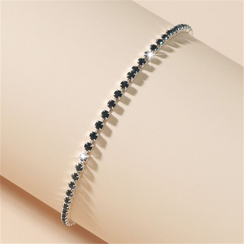 Fashion Single Row Round Zircon Copper Bracelet Wholesale Nihaojewelry