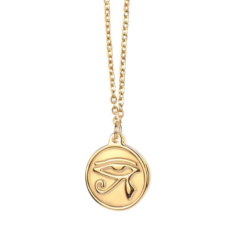 304 Stainless Steel 18K Gold Plated Simple Style Gold Plated Pendant Necklace