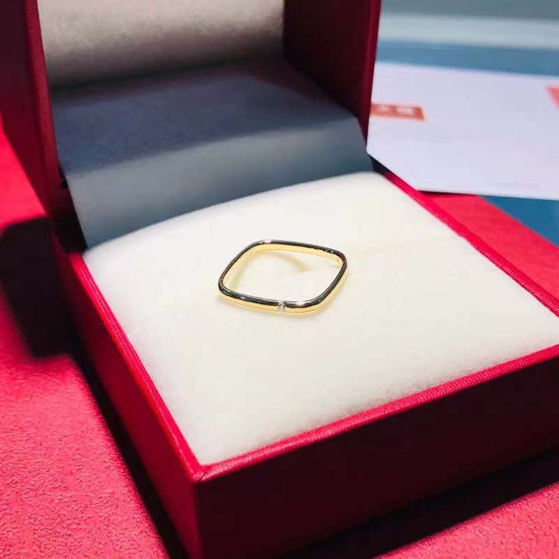 Mode Quadratischer Diamant Edelstahl Ring Großhandel Nihao Schmuck
