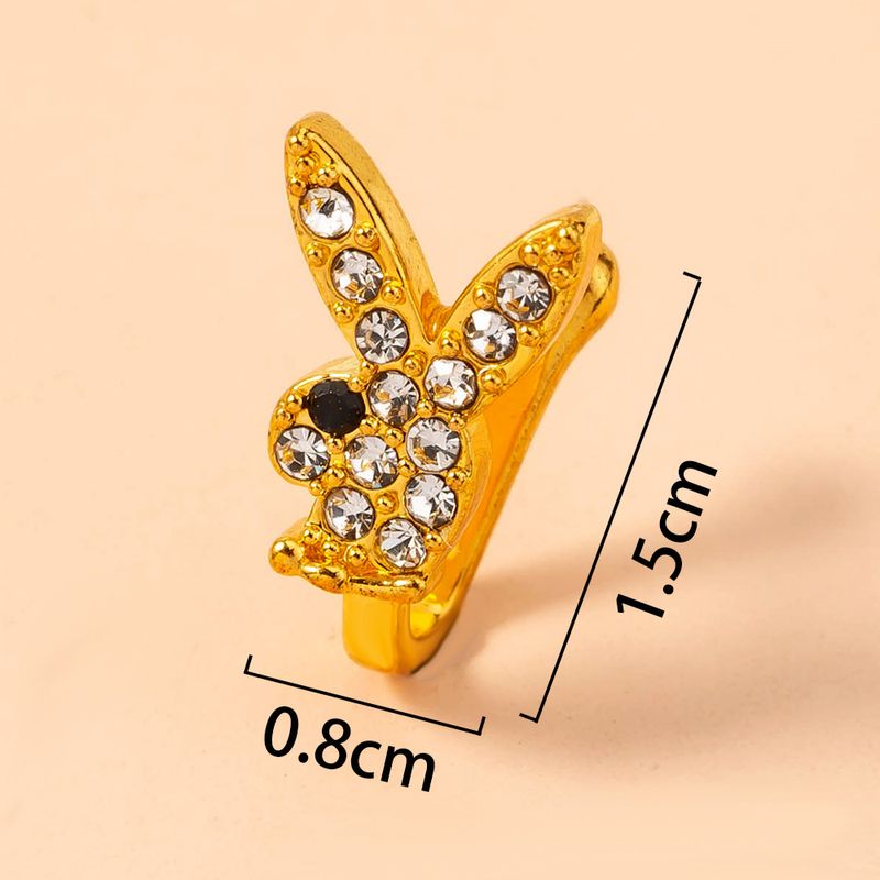 Wholesale Fashion Micro Diamond Cute Rabbit Nose Ring Nihaojewelry