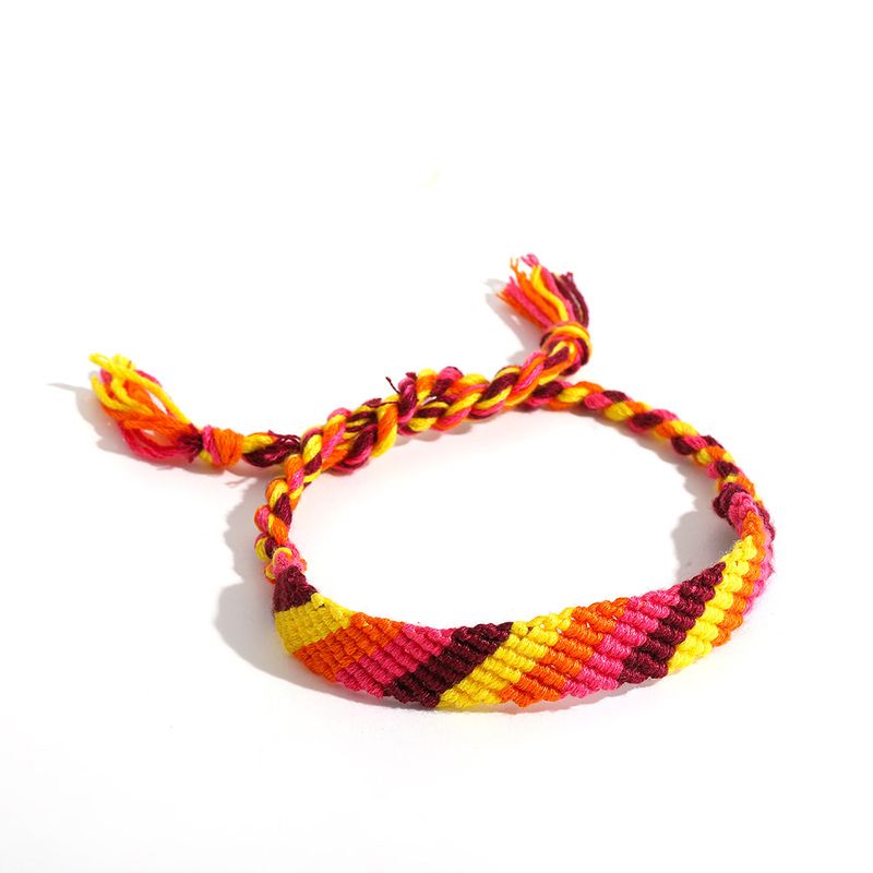 Style Ethnique Coton Tissage Couleur Large Bracelet En Gros Bijoux Nihaojewelry