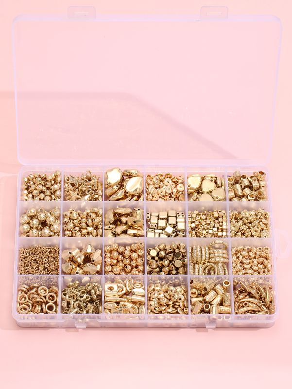 Golden Geometric Diy Bracelet Material Box 24 Grid Set Wholesale Nihaojewelry