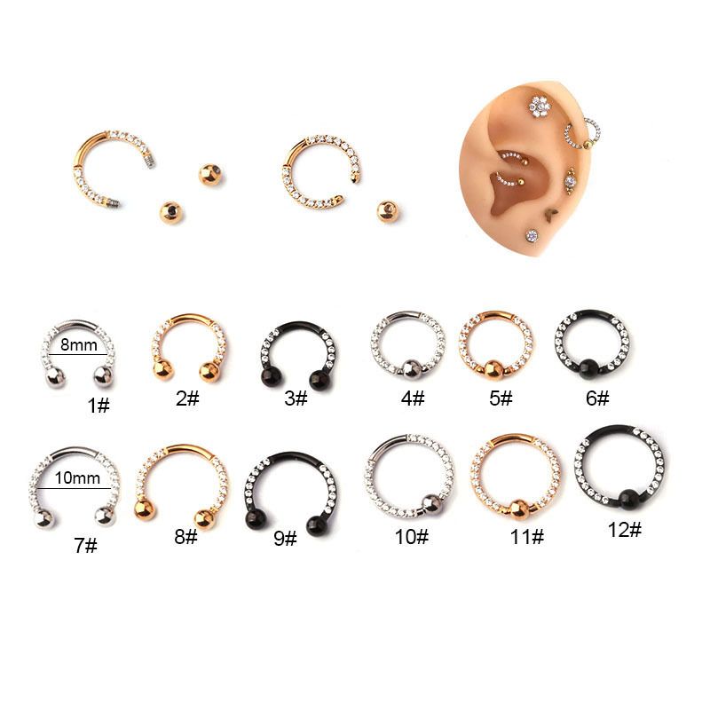Nose Rings & Studs Fashion Geometric 316 Stainless Steel  Plating