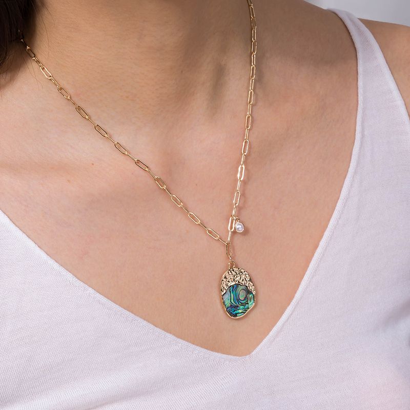 Collier De Coquillages Irréguliers En Perles Simples En Gros Nihaojewelry
