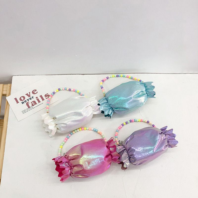 New Cute Candy Shape Colorful Beads Chain Children's Handbag Wholesale Nihaojewelry