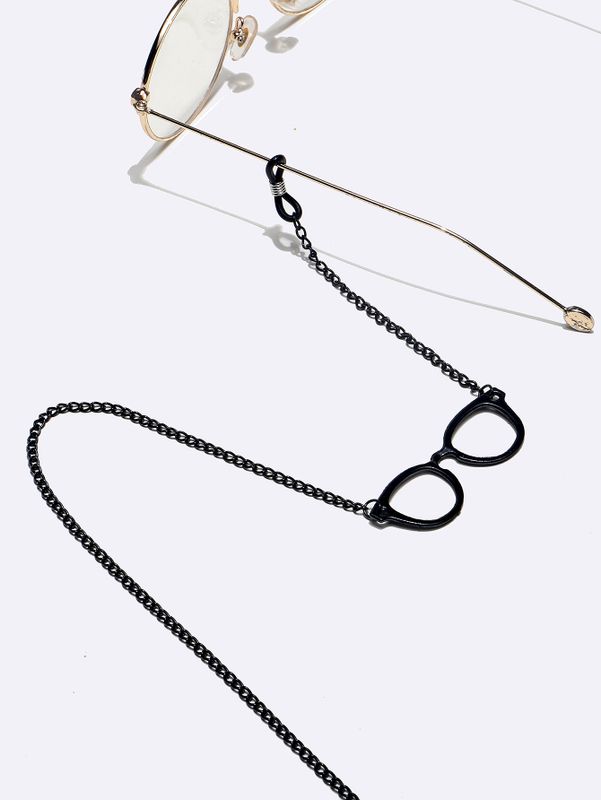 Mode Metall Schwarz Einfarbig Brillenkette Großhandel Nihaojewelry