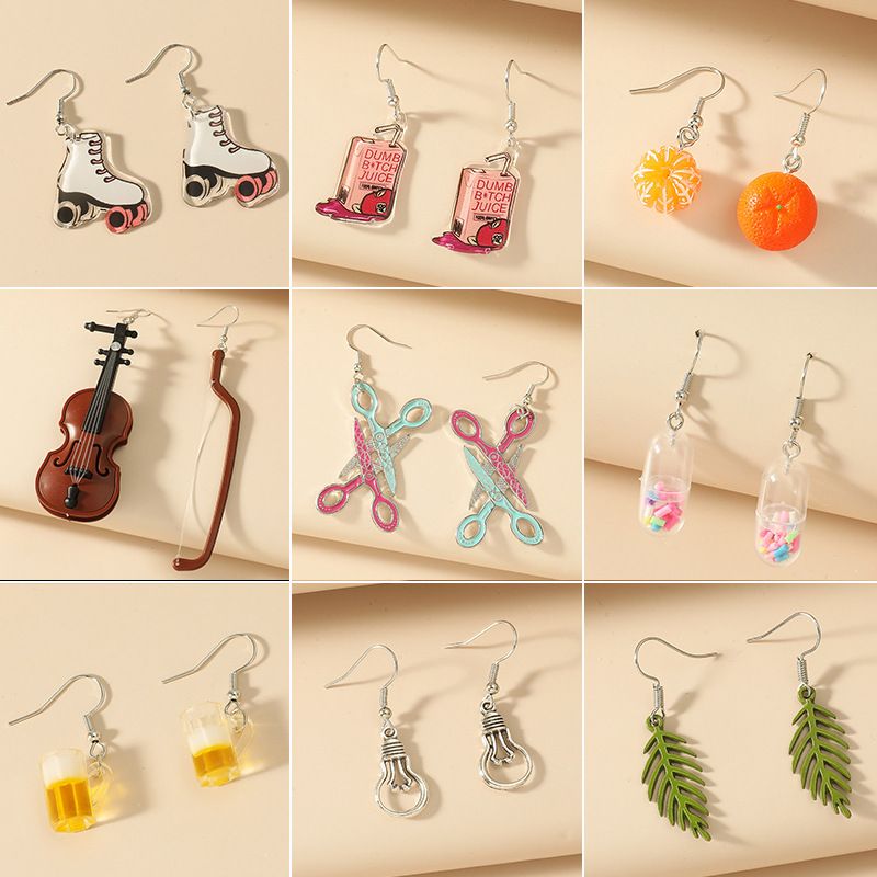 Simple Style Fruit Alloy No Inlaid Earrings