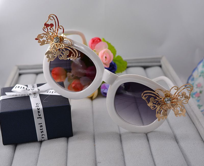 Baroque Metal Butterfly Fashion Fashion Brand Sunglasses Sunglasses Women's All-match Outdoor Uv-proof Sunglasses Women's