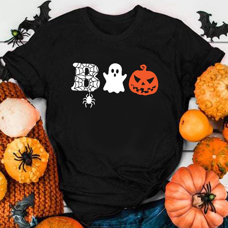 Women's T-shirt Short Sleeve Printing Casual Halloween Pattern
