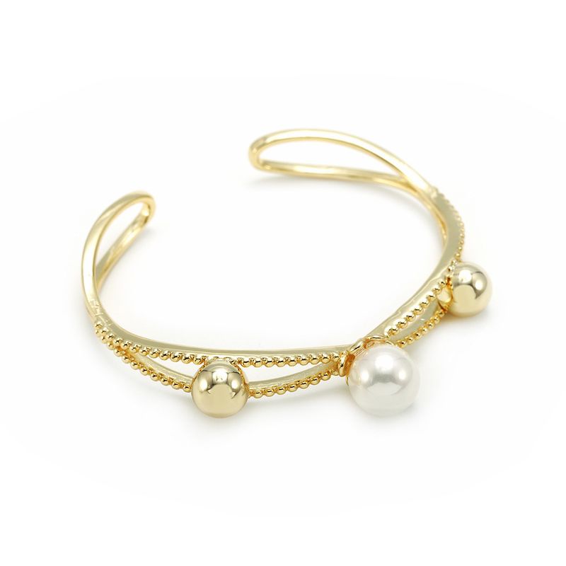Fashion Pearl Copper Gold-plated Bracelet Wholesale Nihaojewelry