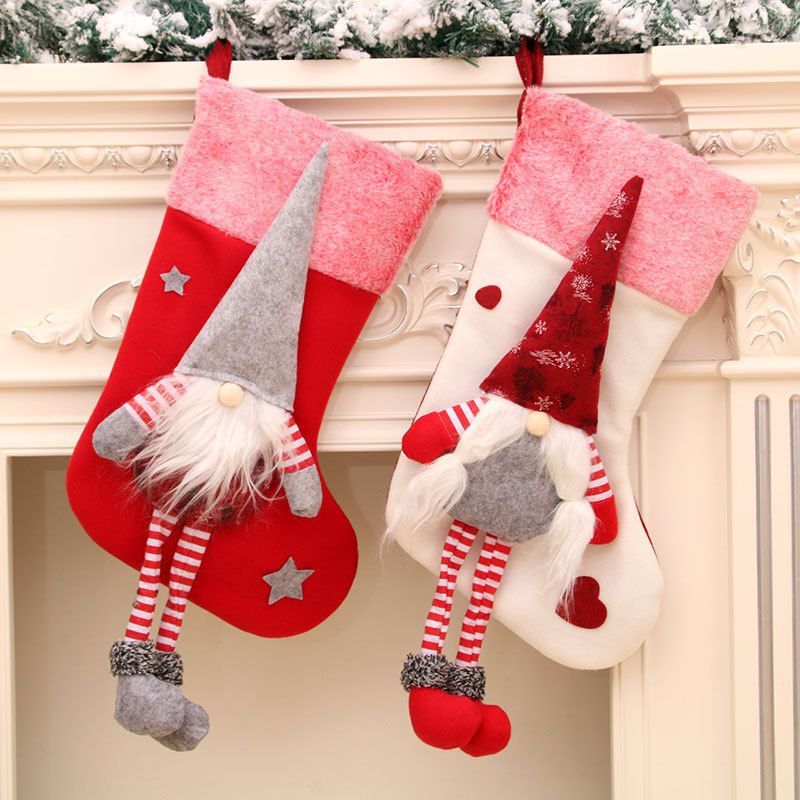 Cartoon Legs Plush Faceless Old Man Christmas Socks Wholesale Nihaojewelry