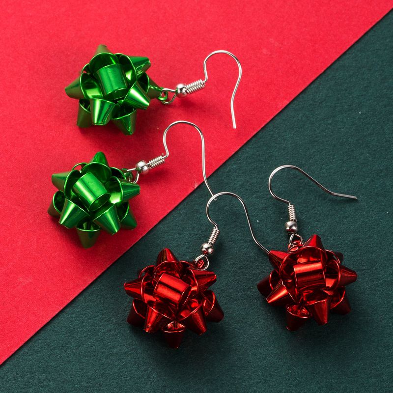 Fashion New Christmas Metal Star Snowflake Earrings Wholesale Nihaojewelry