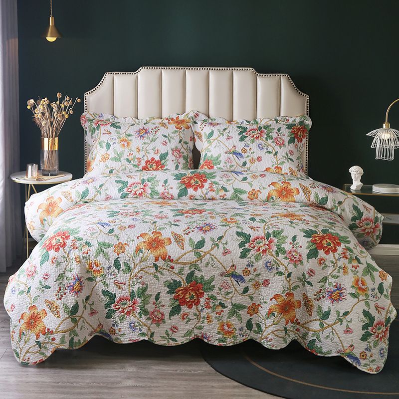 Flower Blooming Printing Bedding Three-piece Quilt Wholesale Nihaojewelry