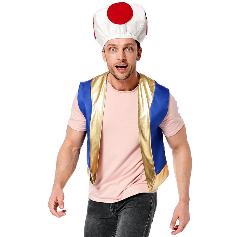 Wholesale Halloween Cosplay Red Dot Mushroom Head Chino Captain Costume Nihaojewelry