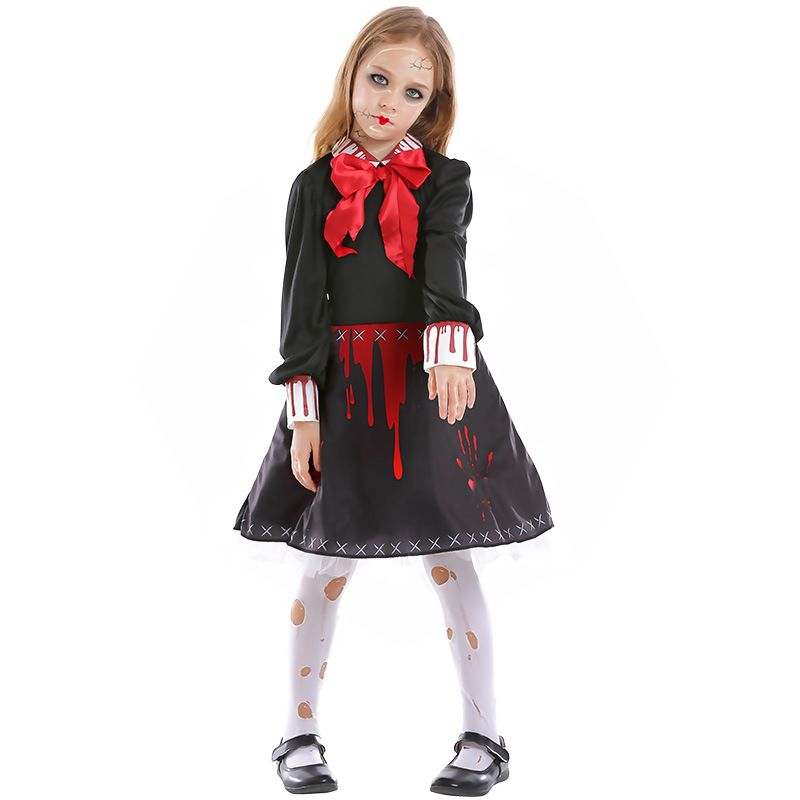 Fiesta De Halloween Horror Muñeca Maldita Vestido Estampado Infantil Venta Al Por Mayor Nihaojewelry