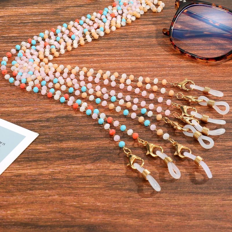 Einfache Bonbonfarbene Perlenbrillenkette Großhandel Nihaojewelry