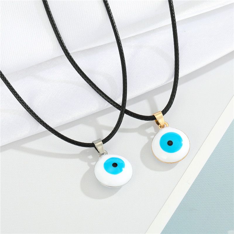 Vente En Gros Bijoux Oeil Bleu Dégoulinant D&#39;huile Pendentif Collier Nihaojewelry