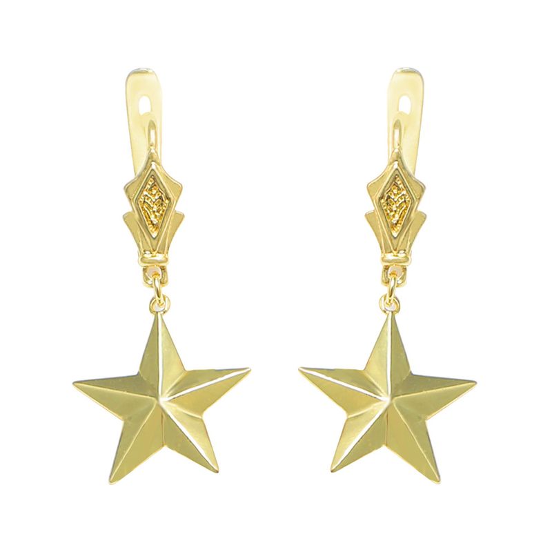Korean Three-dimensional Eight-pointed Star Copper Earrings Wholesale Nihaojewelry