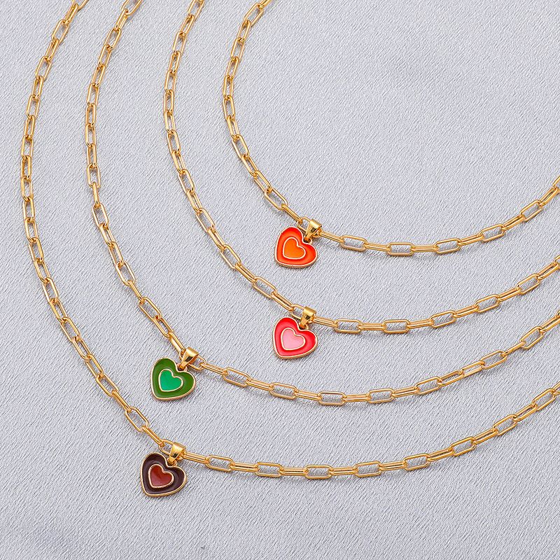 Fashion Double Heart Necklace Wholesale Nihaojewelry