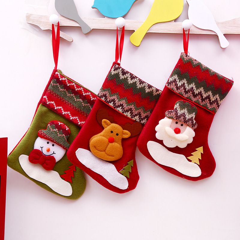 Santa Claus Chaussettes Bonbons Sacs Cadeaux Décorations De Noël En Gros Nihaojewelry