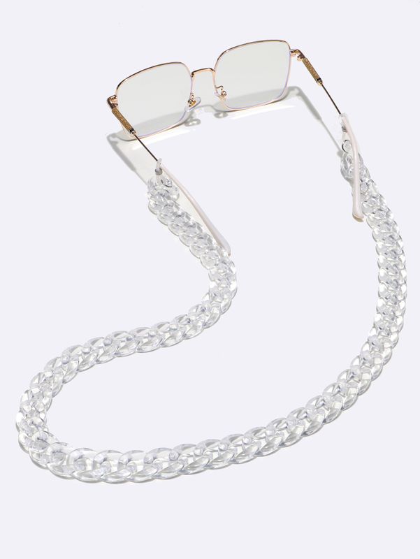 Simple Retro Acrylic Transparent Glasses Thick Chain Wholesale Nihaojewelry
