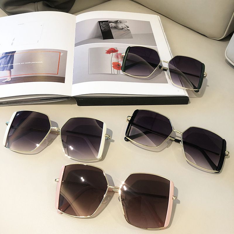 Wholesale Large Polygon Frame Hit Color Sunglasses Nihaojewelry