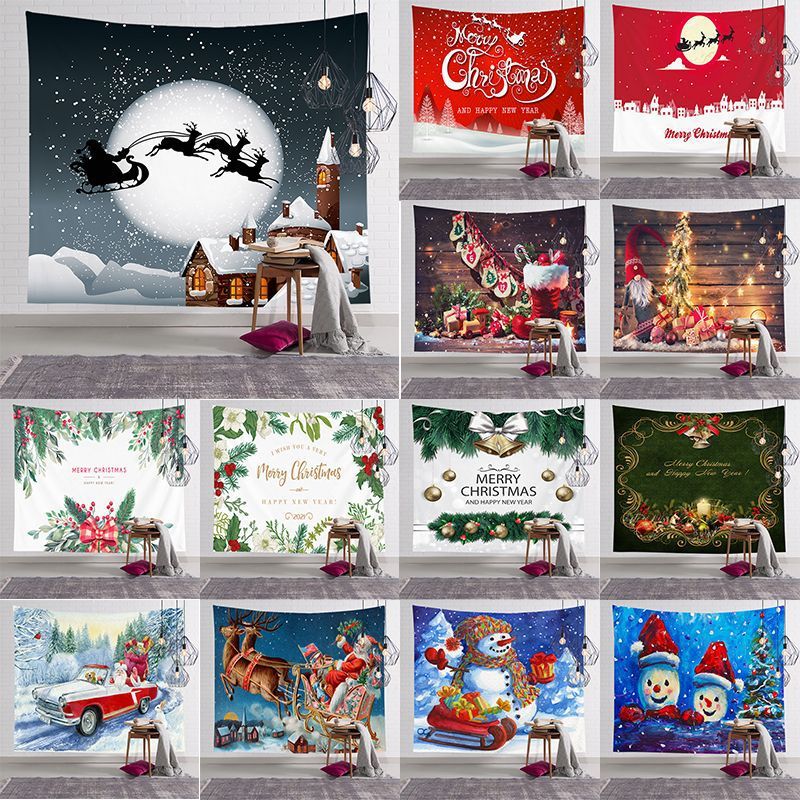 Cartoon Decoration Letters Background Hanging Cloth Tapestry Christmas Decoration Wholesale Nihaojewelry