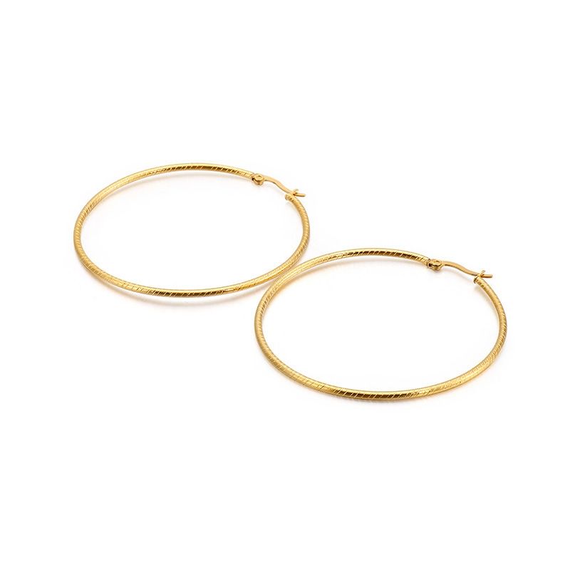 Simple Stainless Steel Hoop Earrings Wholesale Nihaojewelry