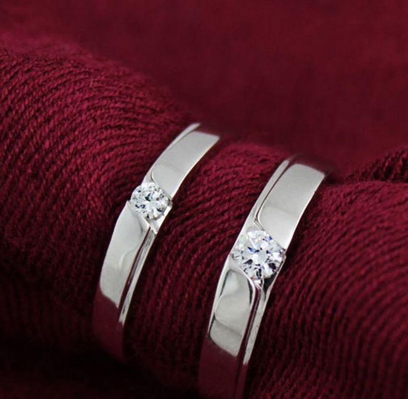 Korean Simple Solid Color Couple Pair Ring Wholesale Nihaojewelry