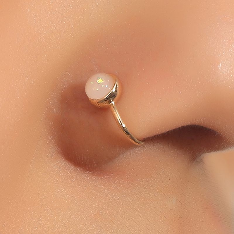 Wholesale Jewelry Opal U-shaped Copper Nose Clip Nihaojewelry