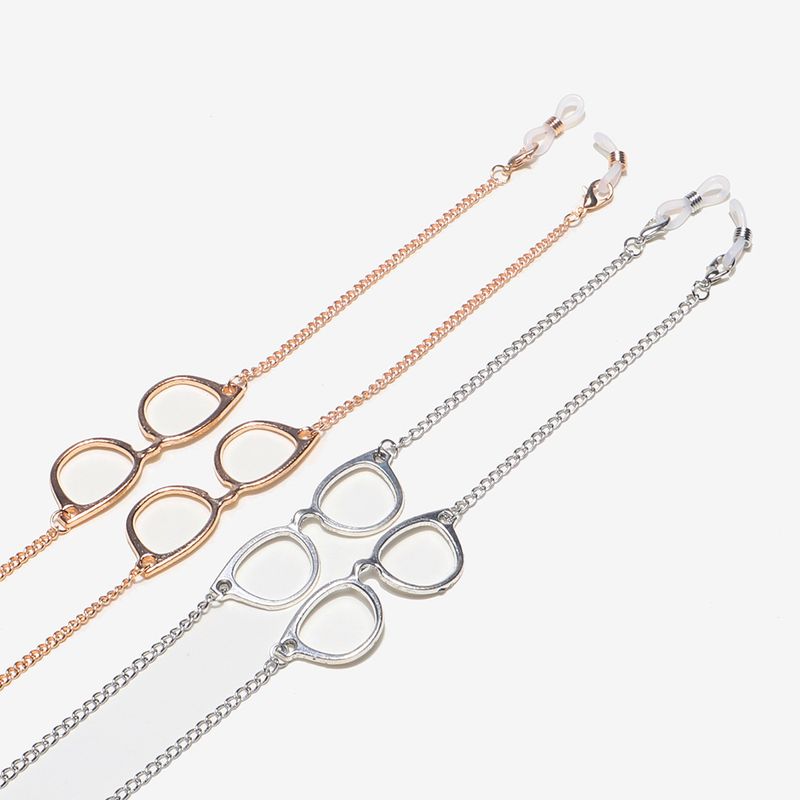 Simple Two-piece Glasses-shaped Fine Chain Glasses Copper Chain Wholesale Nihaojewelry