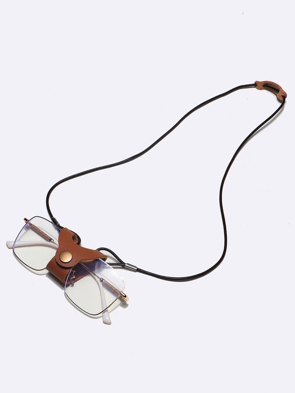 Gafas De Cuero De Imitación Cuerda Halter Gafas De Sol De Almacenamiento Cuerda De Cadena De Gafas De Sol Cordón De Estilo Coreano Cordón Portátil