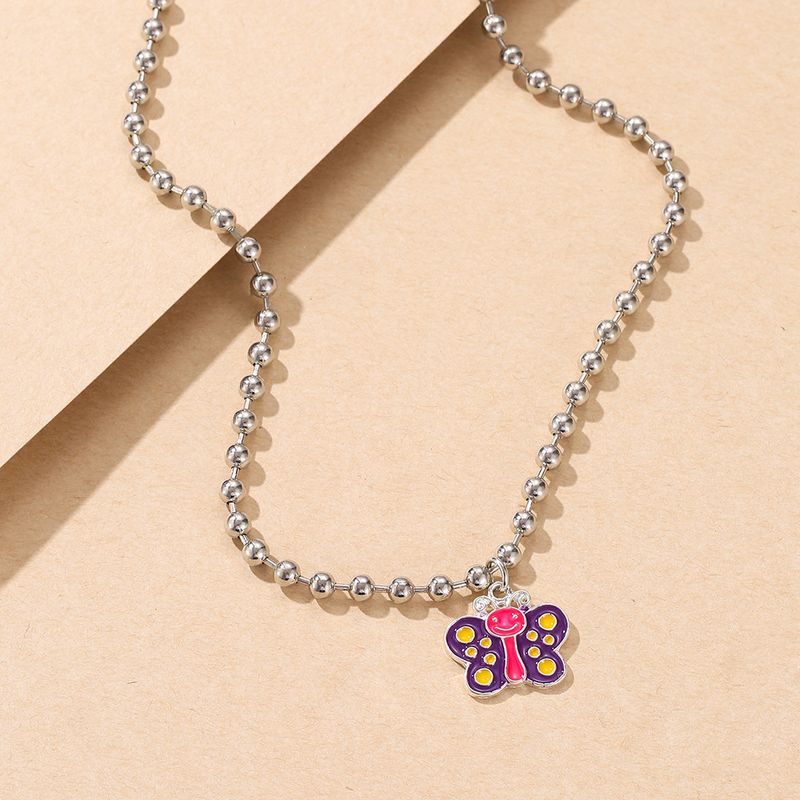 Farbabstimmung Schmetterling Anhänger Perlenkette Mode Halskette Großhandel Schmuck Nihaojewelry